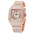 Dial Vibe Luxury Diamond Square Watch for Men – 42mm